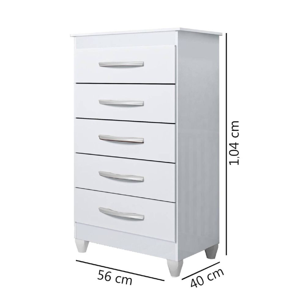 Comoda Esmeralda 5 Cajones Cuadraflex image number 2.0