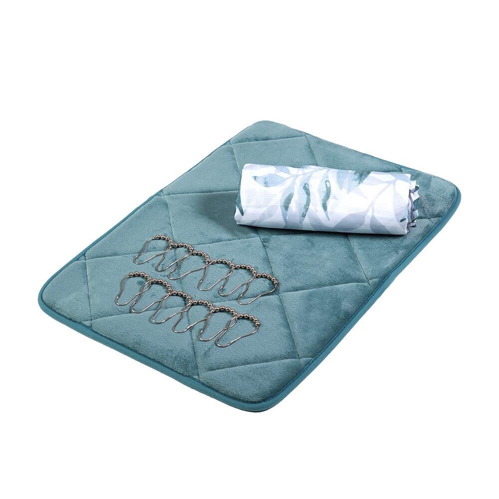 Set Cortina+piso Baño 3 Pzas Mashini Teresa image number 0.0