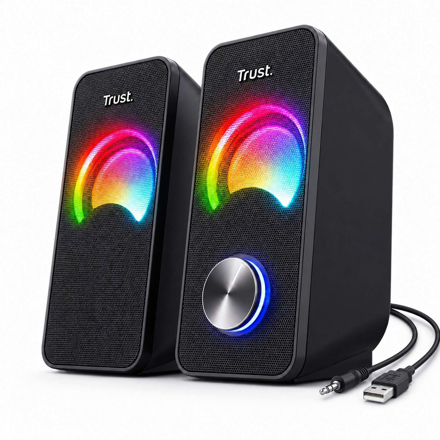 Parlantes Usb Con Luces Rgb De 12w De Escritorio Trust Arys image number 0.0