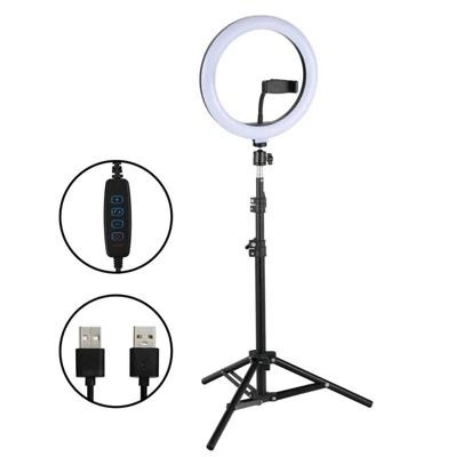 Aro De Luz Led 26 Cm Anillo De Luz Con Tripode Ajustable image number 1.0