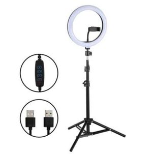 Aro De Luz Led 26 Cm Anillo De Luz Con Tripode Ajustable