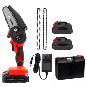 Motosierra Inalámbrica Nappo 2 Cadenas 4" + 2 Baterías