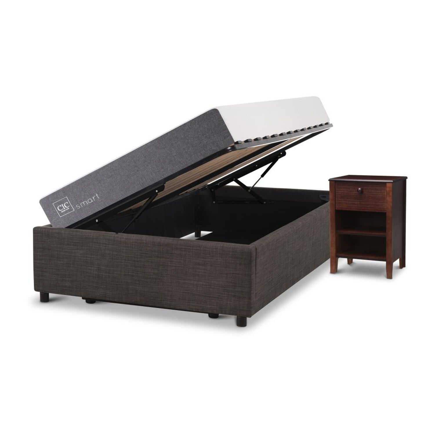 Cama Ba&uacute;l Cic Smart / 1.5 Plazas / Base Normal + Velador image number 6.0
