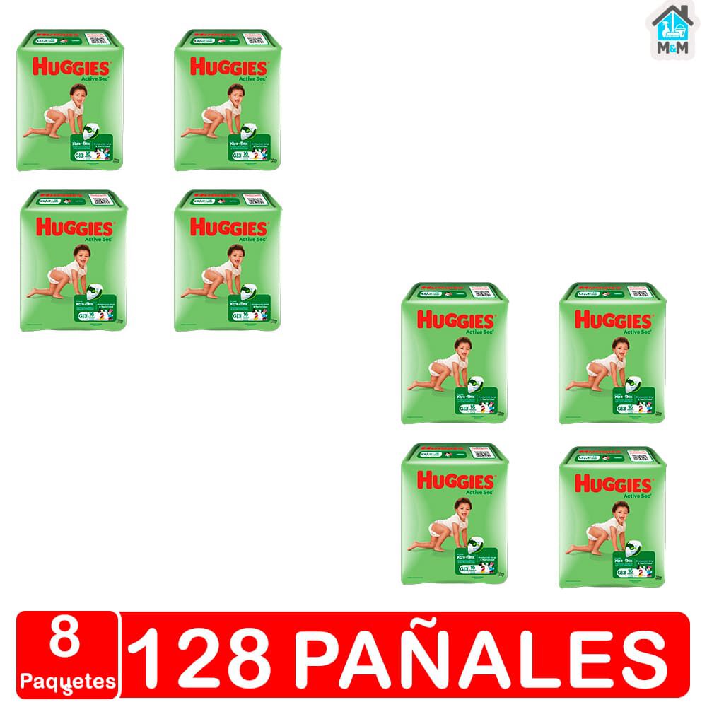 Pañales Huggies Active Sec - Talla G 128 Pañales image number 0.0