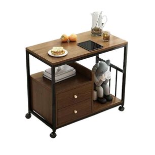 Mesa Auxiliar Con Cajones Mueble Multiuso Estaci&oacute;n De Caf&eacute;