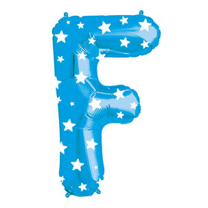 Globo Metalico Celeste 76cm App Letra F