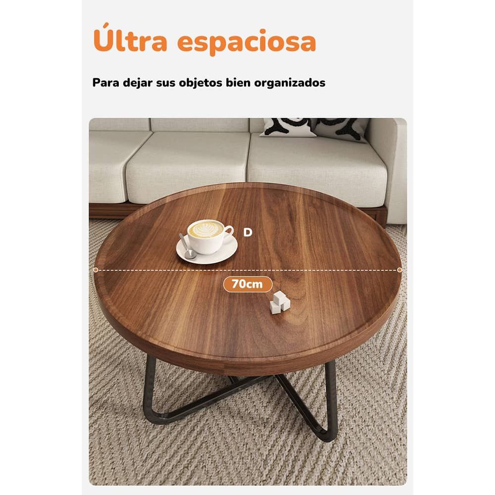 Mesa De Centro Redonda 70cm By Lubabycas image number 2.0