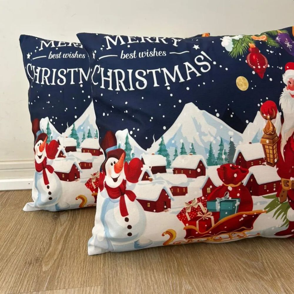 Set De 2 Cojines 45x45cm Navidad - Nieve Azul image number 3.0
