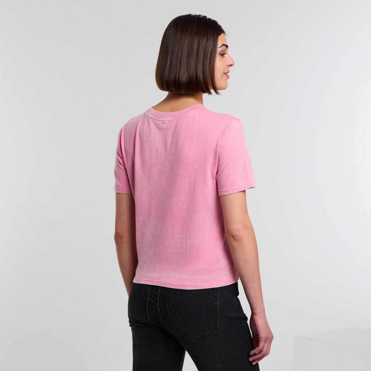 Polera Vintage Manga Corta Cuello Redondo Mujer Rolly Go image number 3.0