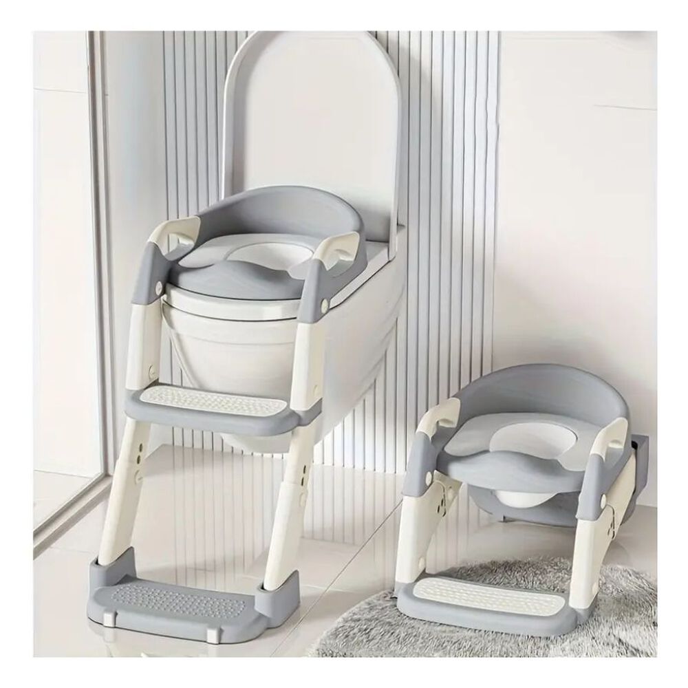 Asiento De Ba&ntilde;o Plegable Multifuncional 3 En 1 Infantil Gris image number 1.0