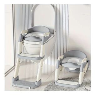 Asiento De Ba&ntilde;o Plegable Multifuncional 3 En 1 Infantil Gris