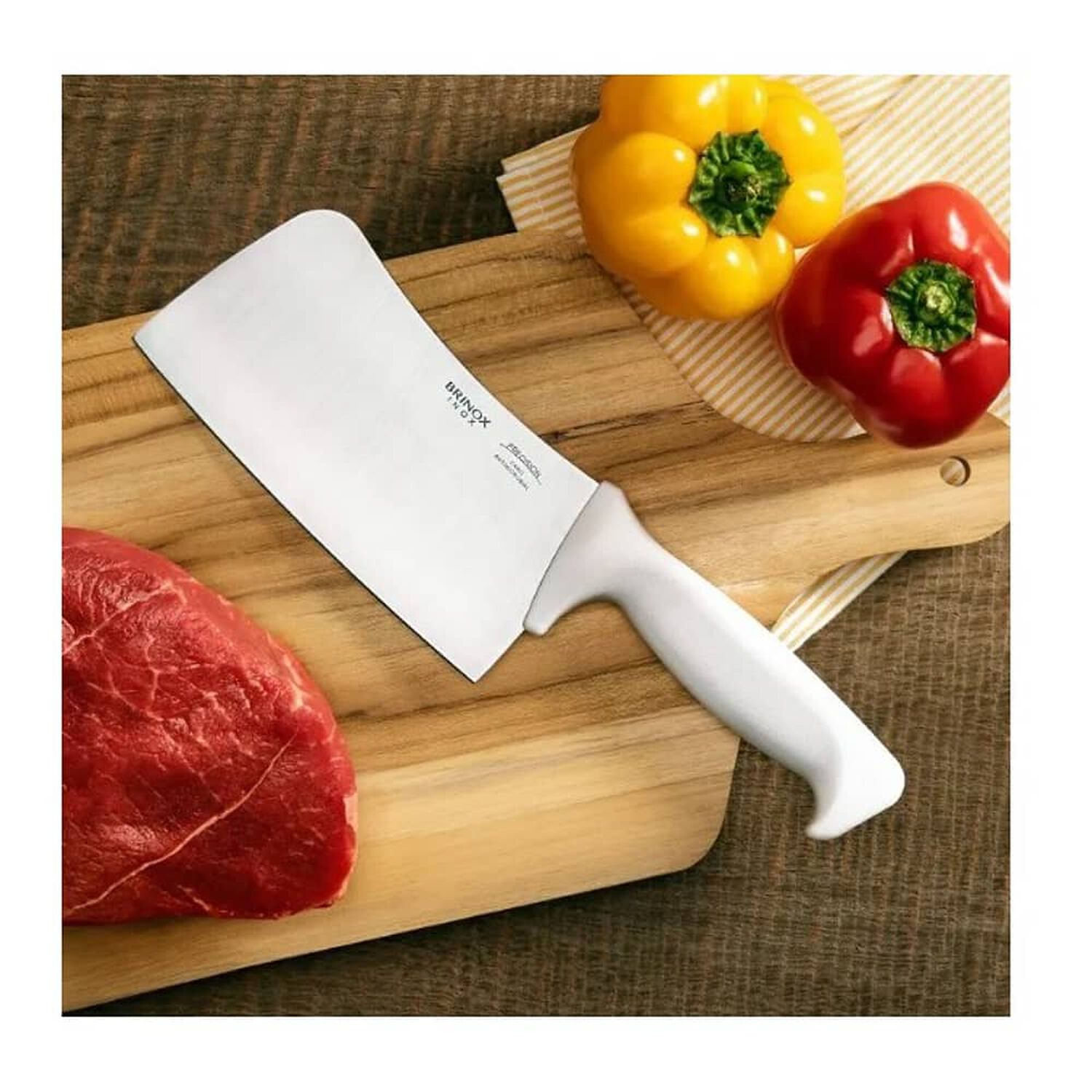 Cuchillo Para Cocina De 6" Precisi&oacute;n Mango De Polipropileno Blanco Brinox 2506/315 image number 0.0