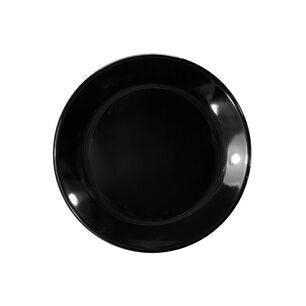Set De 6 Platos Melamina Redondo Negra 20 Cm L&iacute;nea Cl&aacute;sica