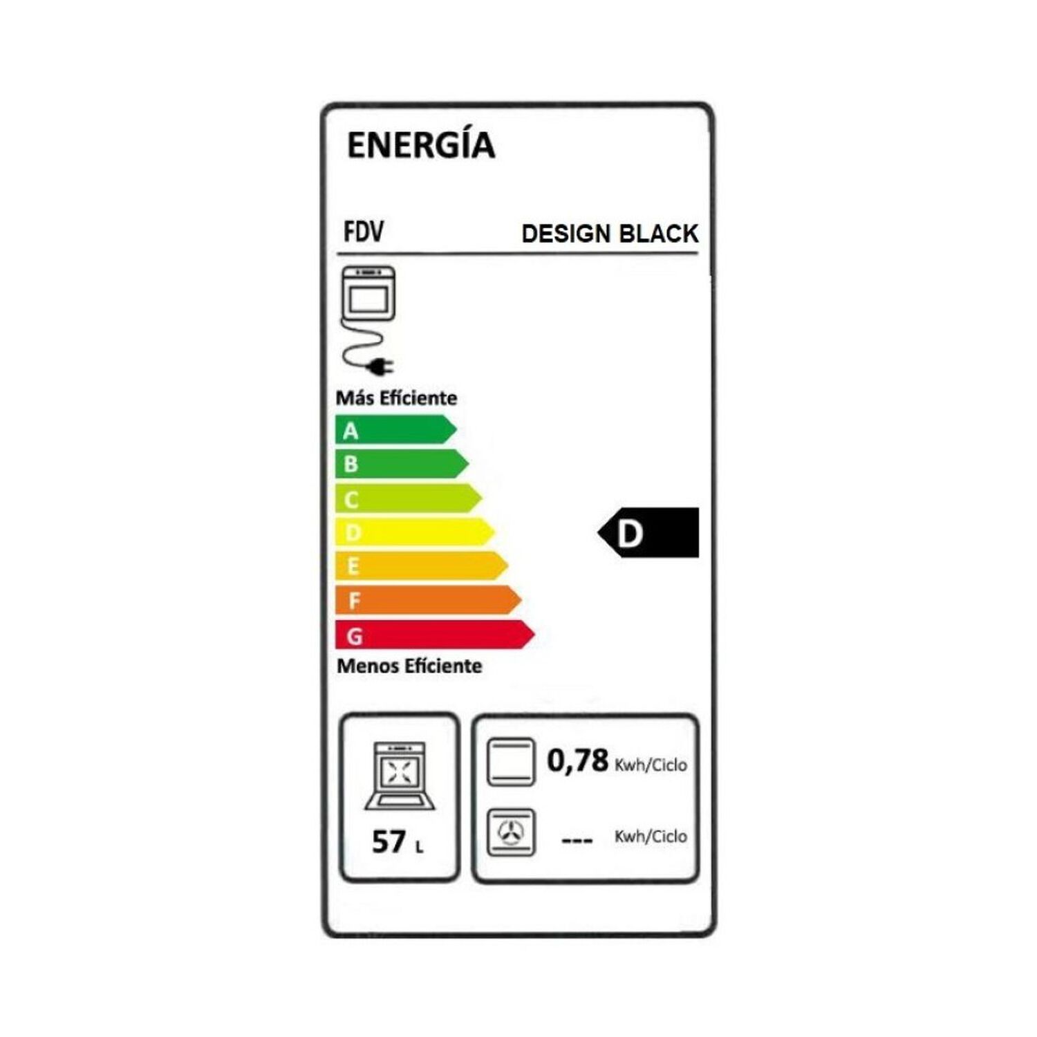 Horno Empotrado Design Black 60 Lts Fdv image number 6.0
