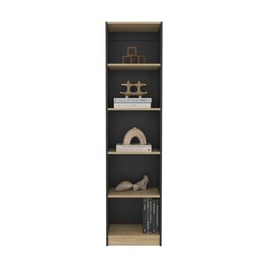 Estante Organizador 5 Niveles 180,6x45x29,9 Cm Negro Y Cafe Claro