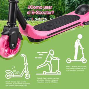 Monopat&iacute;n Electrico Plegable E-scooter 60w 24v2000mah Rosado