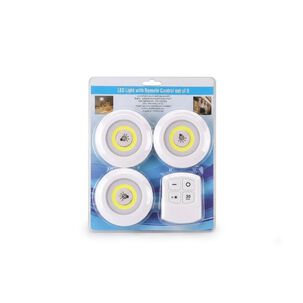 Set 3 Luces Led Inal&aacute;mbricas Control Remoto