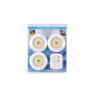 Set 3 Luces Led Inal&aacute;mbricas Control Remoto