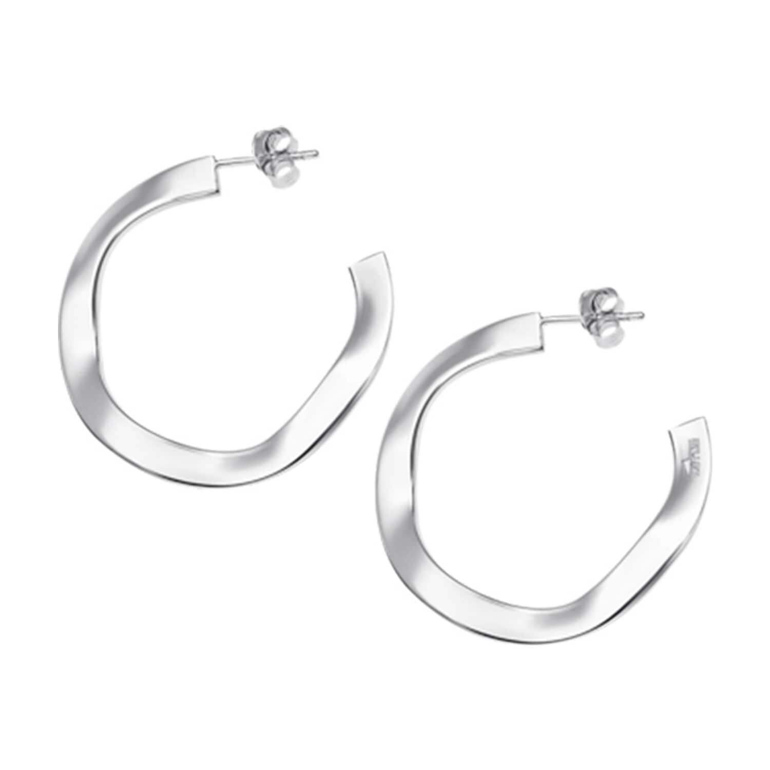 Aros Lp3187-4/1 Lotus Silver Mujer Hoops image number 0.0