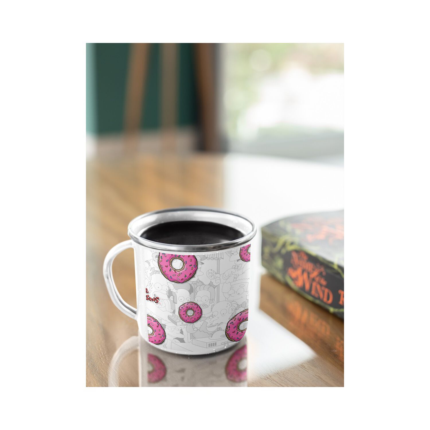 Taza Enlozada Lechera Bart Lisa Y Maggie Simpsons Rosquilla image number 3.0