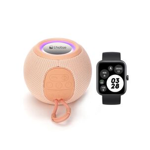 Pack Smartwatch Live Mini 206 Black + Parlante Bounce Pink