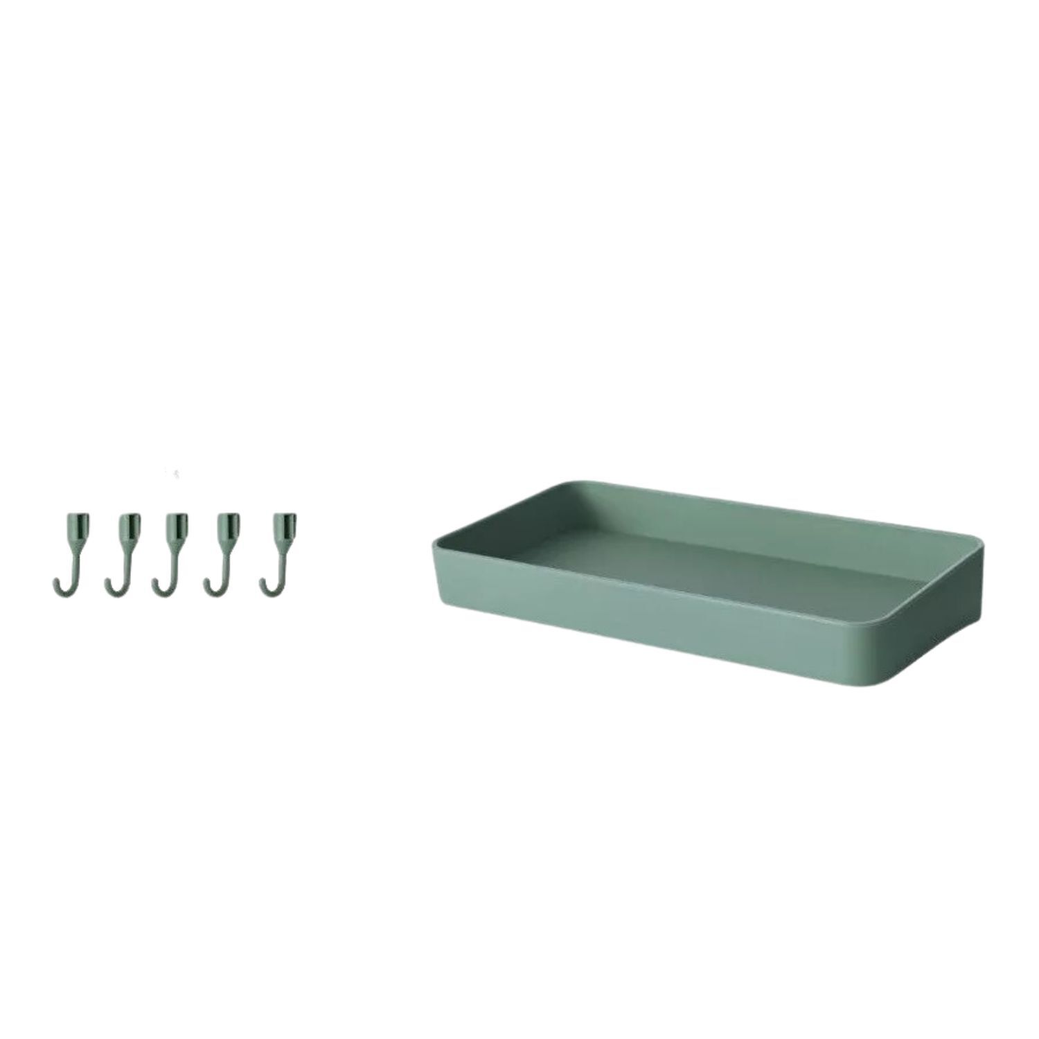 Rejilla Soporte Pl&aacute;stico Ba&ntilde;o Verde Rectangular Durable image number 2.0