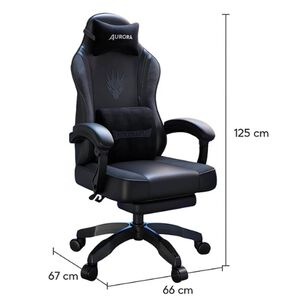 Silla Gamer Con Soporte Lumbar Reclinable 135 Y Reposapies