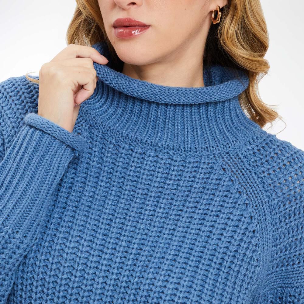 Sweater Liso Manga Larga Cuello Alto Mujer Geeps image number 4.0