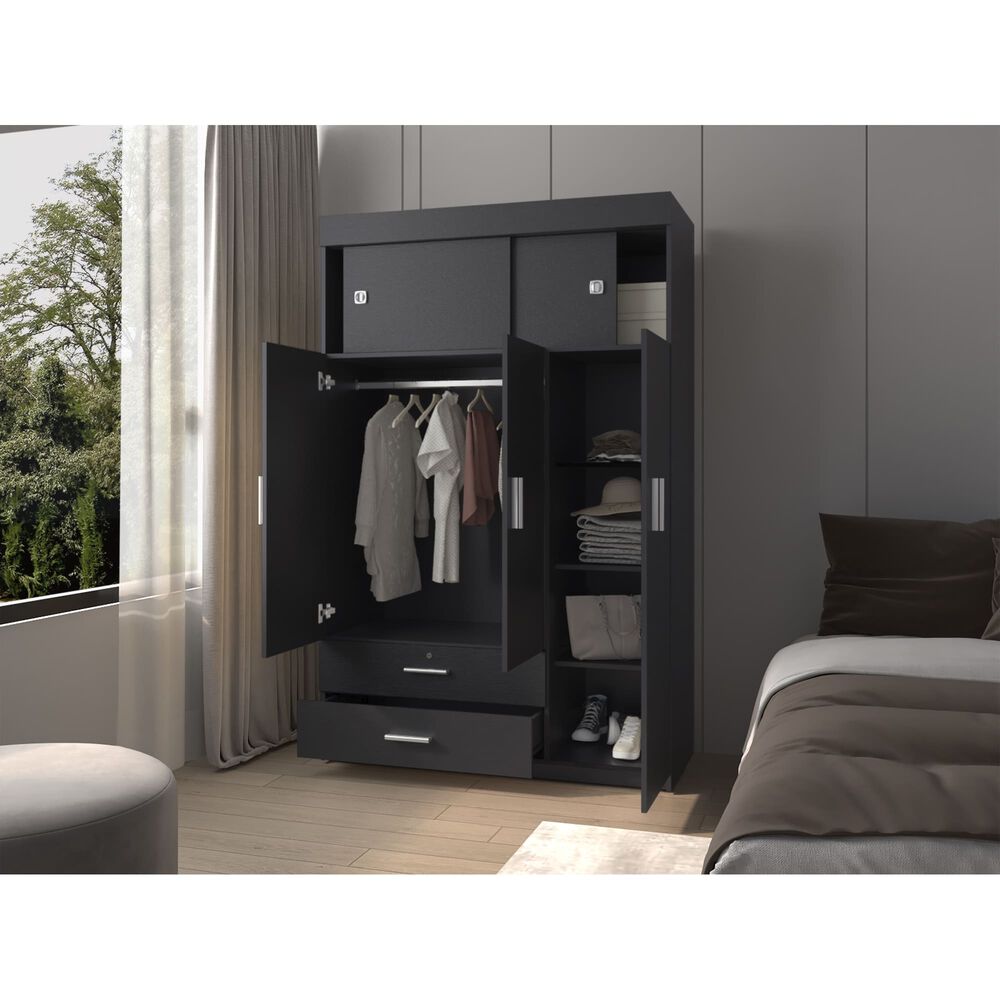 Closet 5 Puertas 2 Cajones Fm-003n - Negro image number 5.0