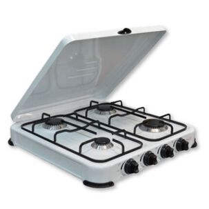Cocinilla Encimera A Gas 4 Platos Blanca