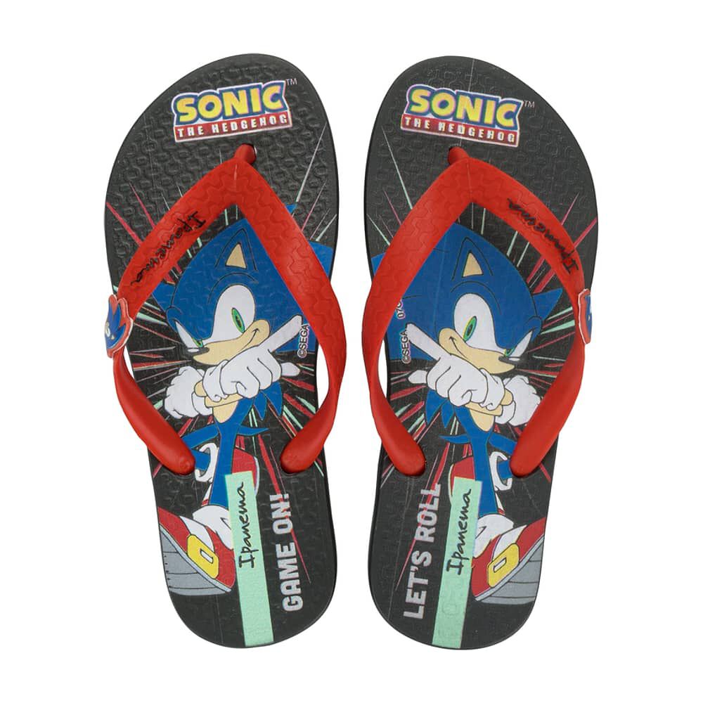 Sandalia Infantil Negro/rojo Sonic Lets Ipanema image number 0.0