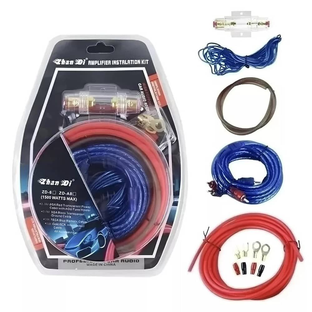 Kit Cables Para Amplificador Subwoofer 1500w Auto image number 0.0