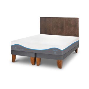 Cama Europea Cic Alaska / 2 Plazas / Base Dividida + Respaldo
