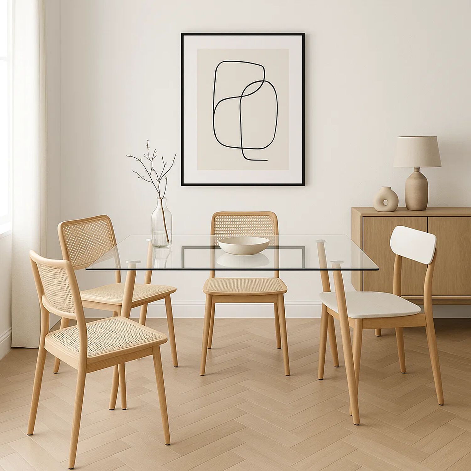 Mesa De Comedor Vidrio Rectangular 120x80 image number 2.0