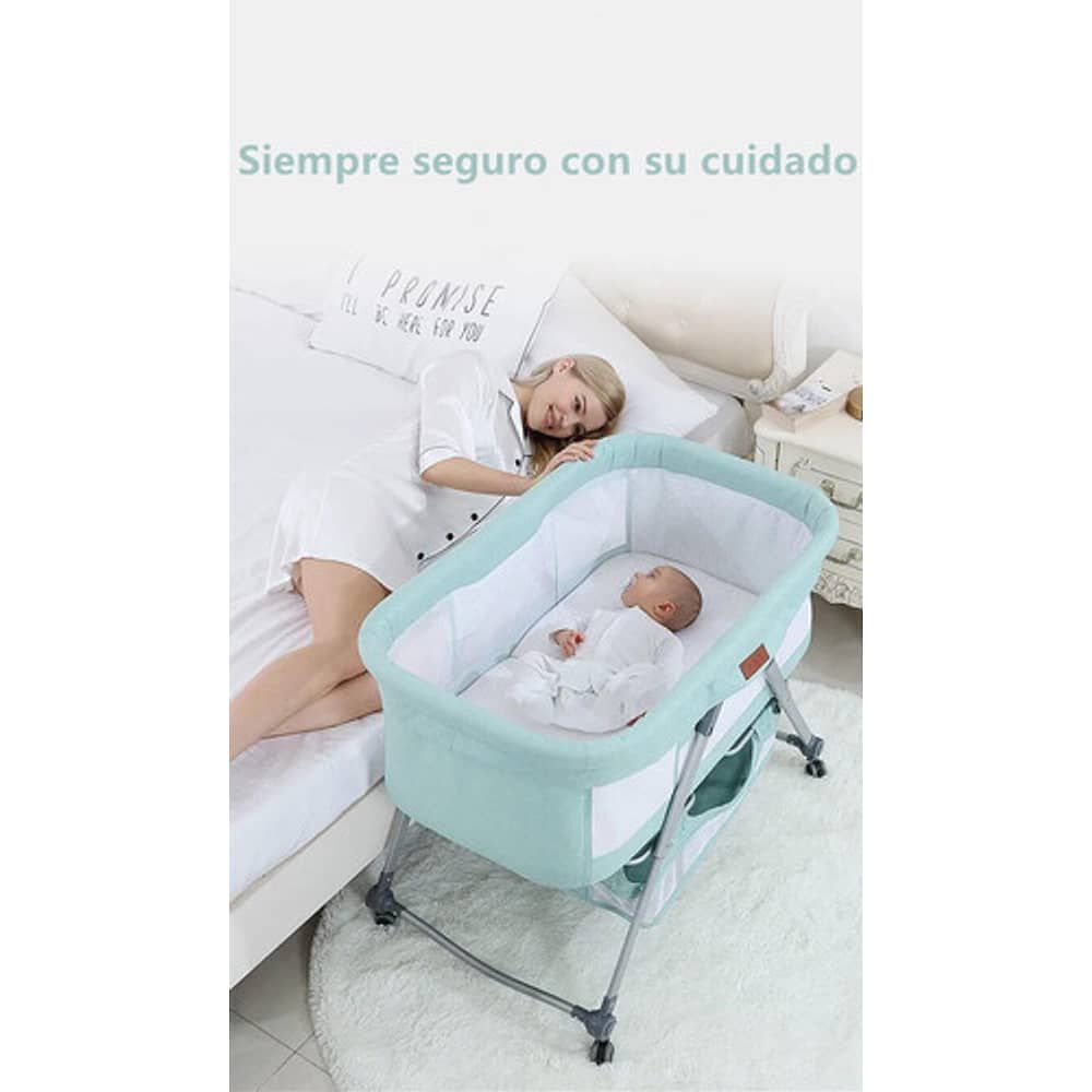 Cuna Beb&eacute; Con Accesorios Verde By Lubabycas image number 4.0