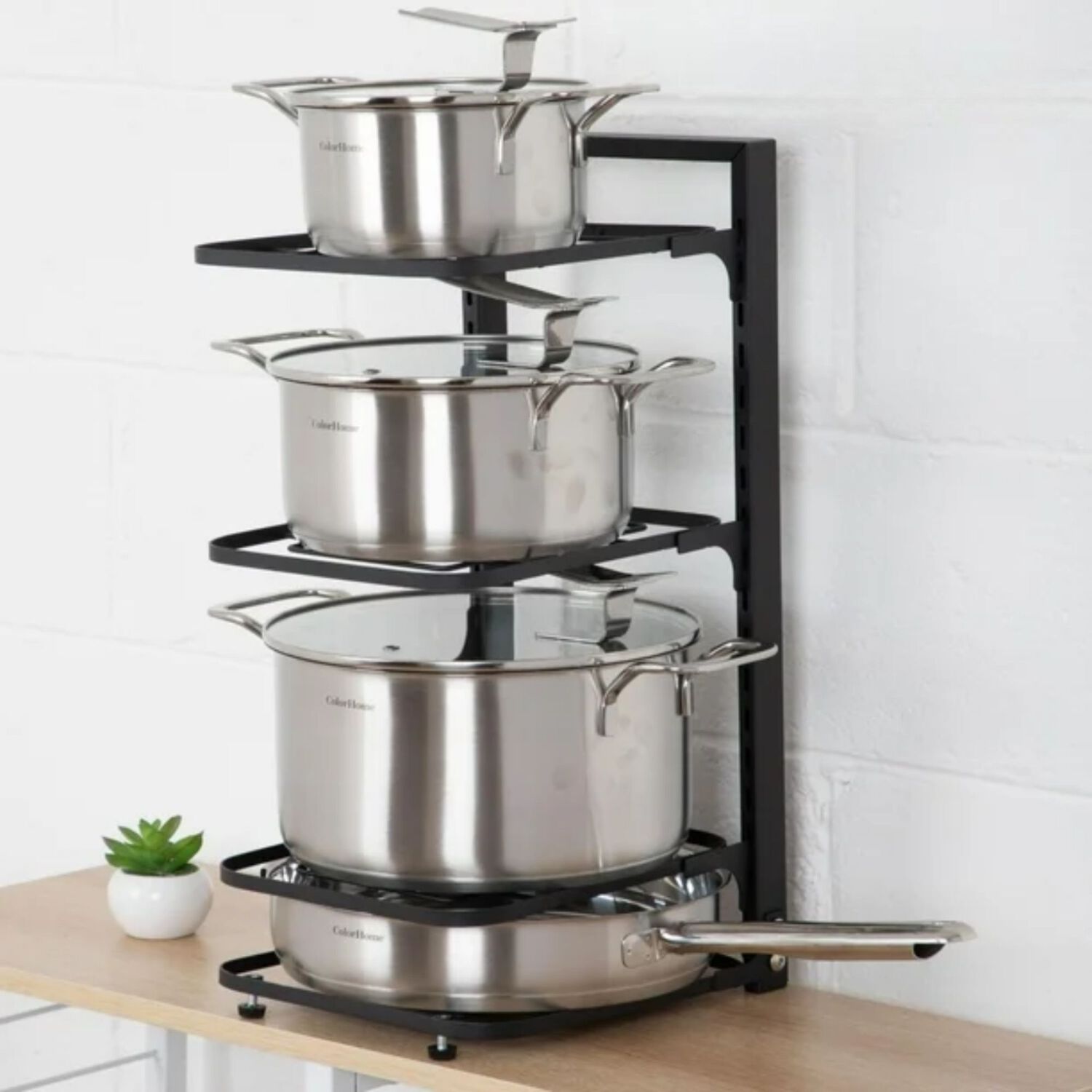 Estante Organizador Modular Ollas Sartenes Cocina Multiuso Negro image number 4.0