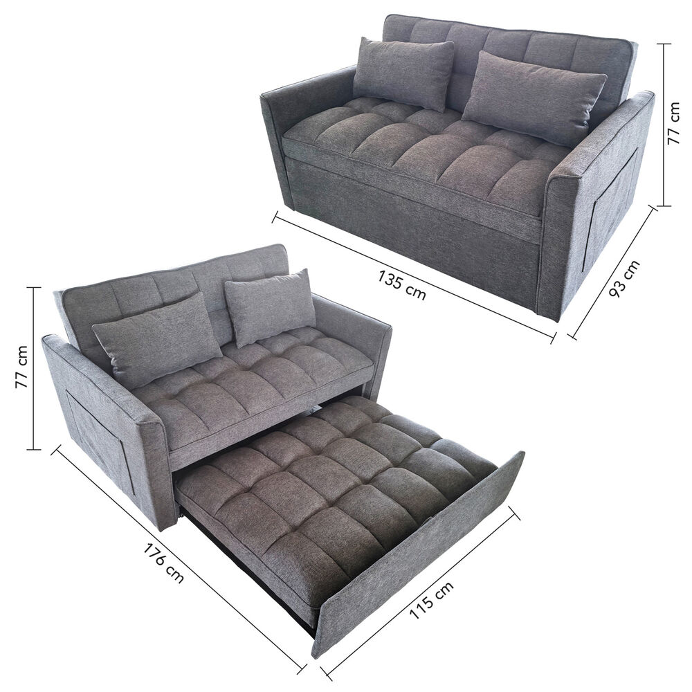 Sofa Cama Gris Oscuro image number 2.0