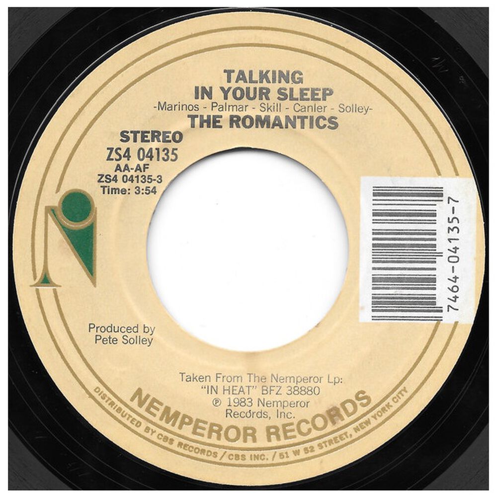 Romantics - Talking In Your Sleep | 7" Single Vinilo Usado image number 0.0