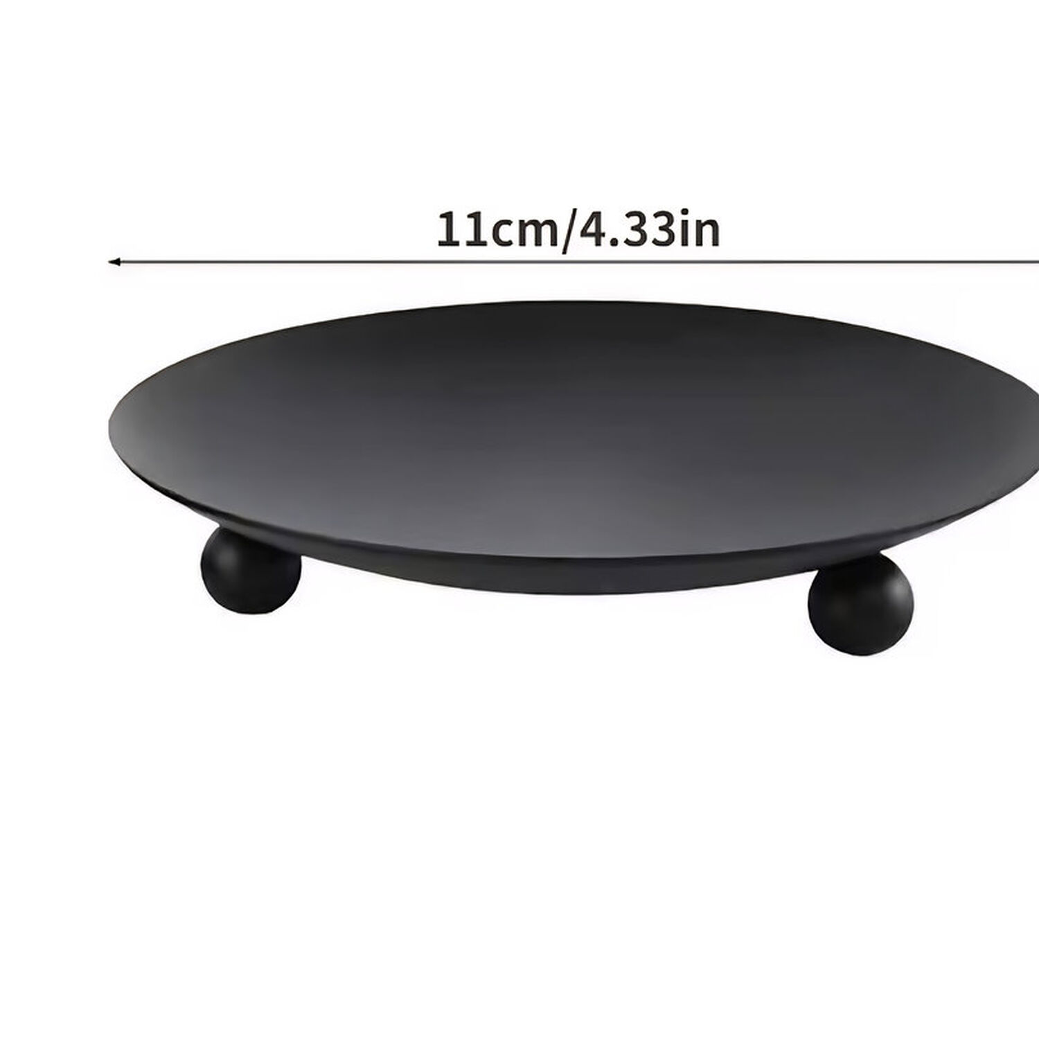 Portavela De Metal 11x2 Cm Negro image number 0.0