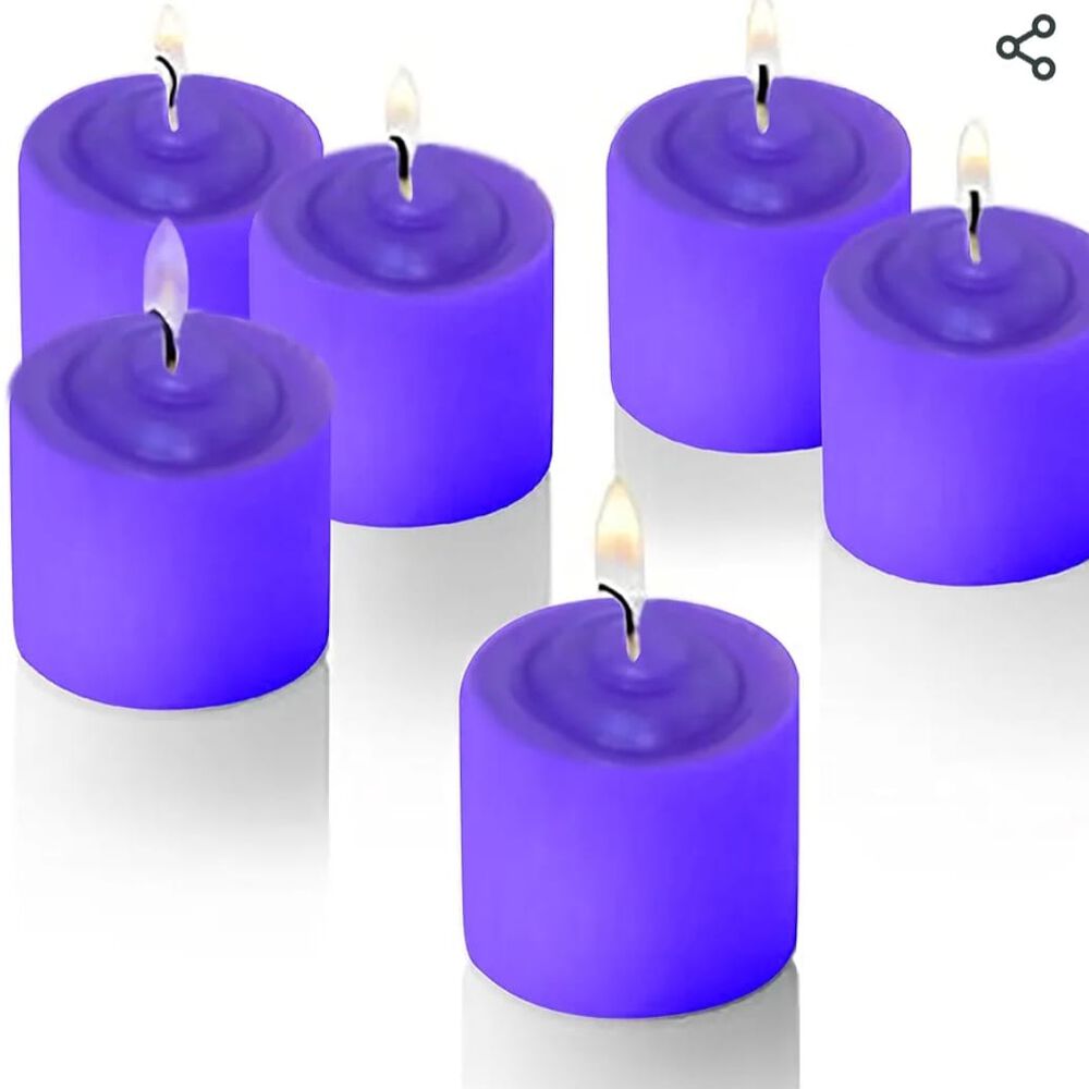 Set De 12 Velas Color Moradas image number 2.0