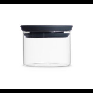 Contenedor De Vidrio Apilable 0,3 Lt Dark Grey
