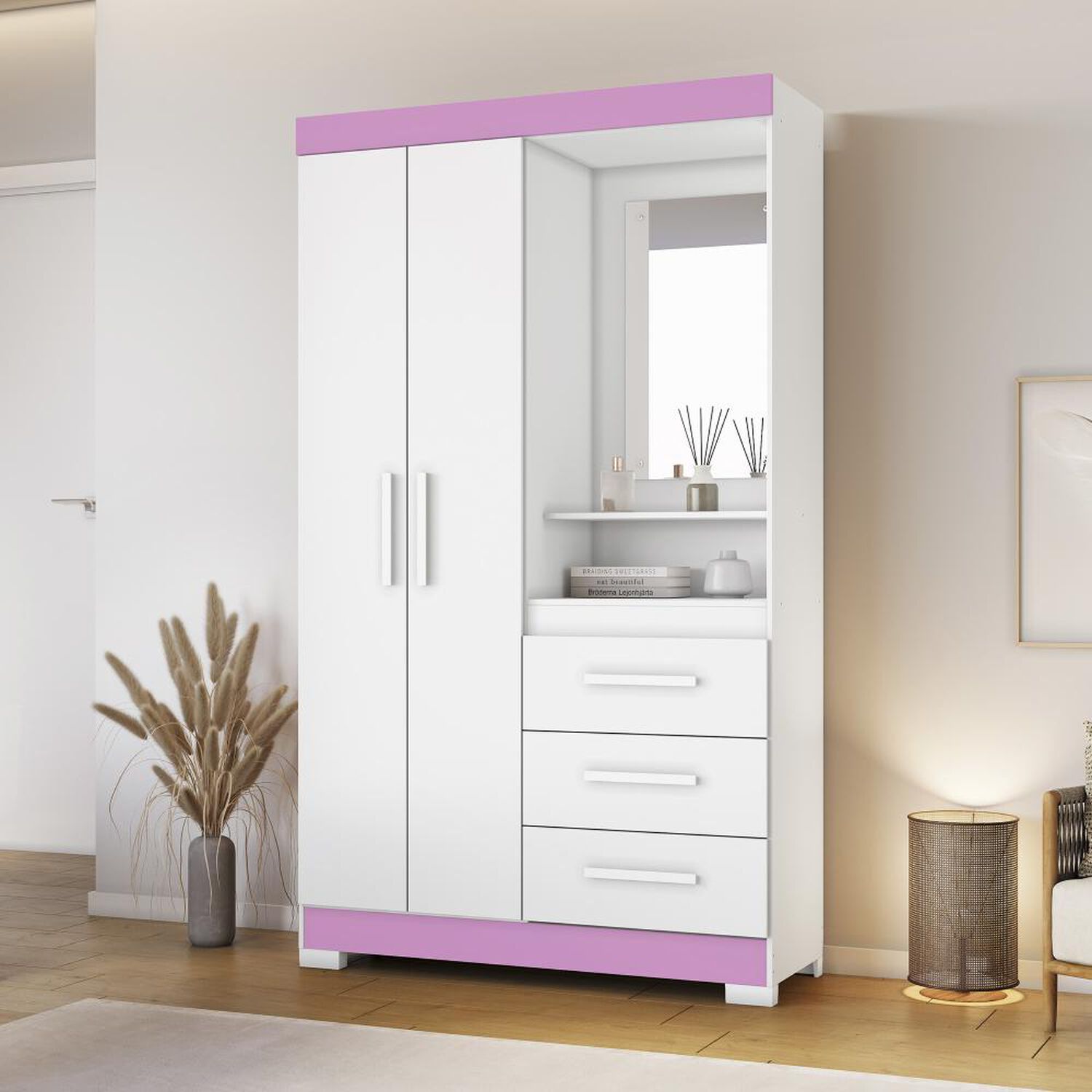 Cl&oacute;set Home Mobili Closet Gala / 2 Puertas / 3 Cajones image number 7.0