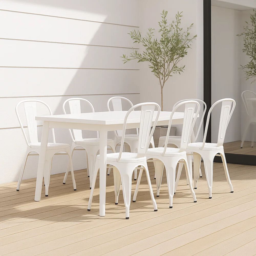 Pack De 6 Sillas Tolix - Blancas image number 2.0