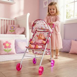 Juguete Coche Para Mu&ntilde;ecas Metalico Ni&ntilde;as Rosado Grande