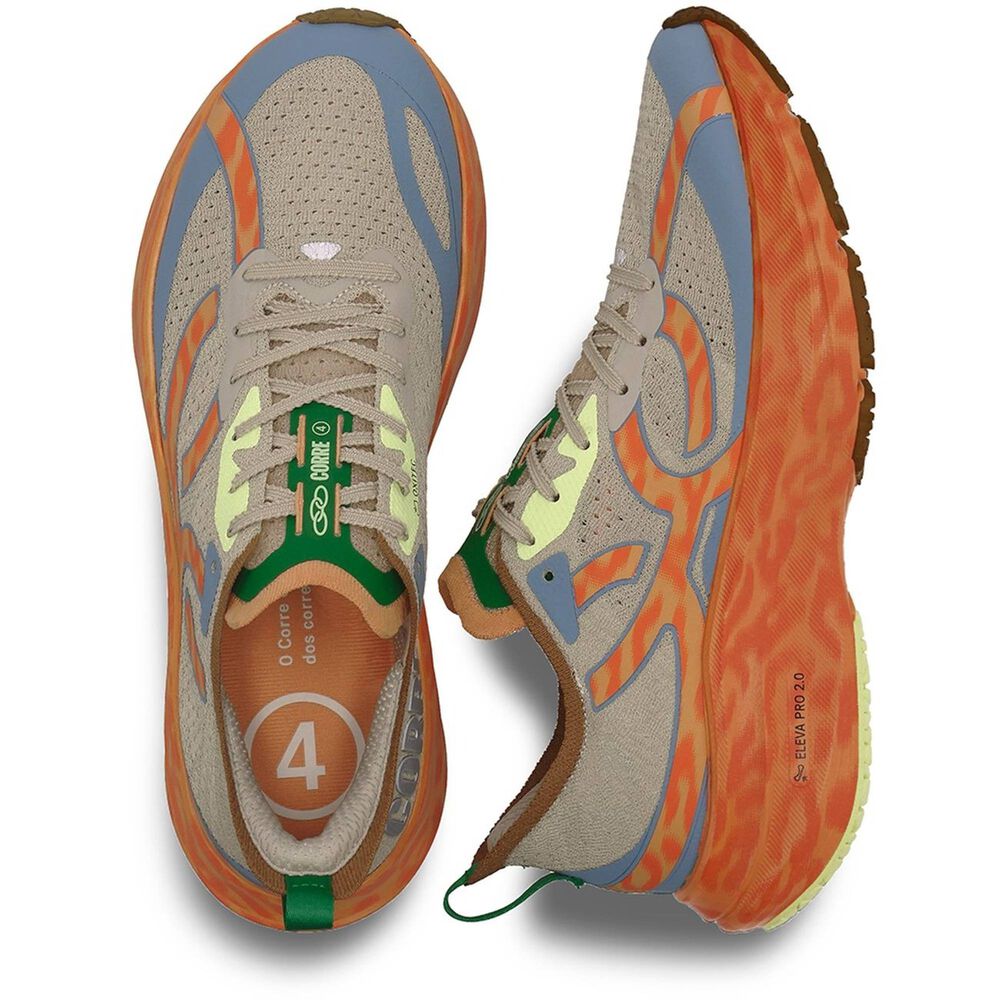 Zapatilla Running Hombre Corre 4 Naranja Tigre image number 4.0