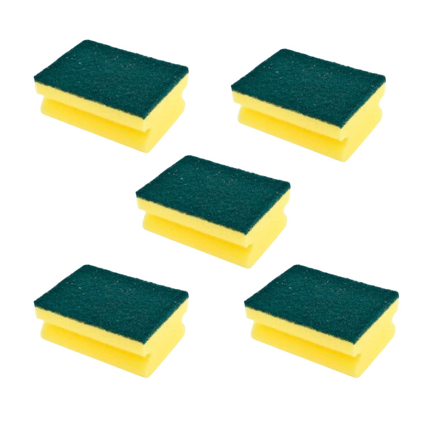 Pack 5 Esponjas Amarillas De Cocina Multiusos Quita Grasa image number 0.0