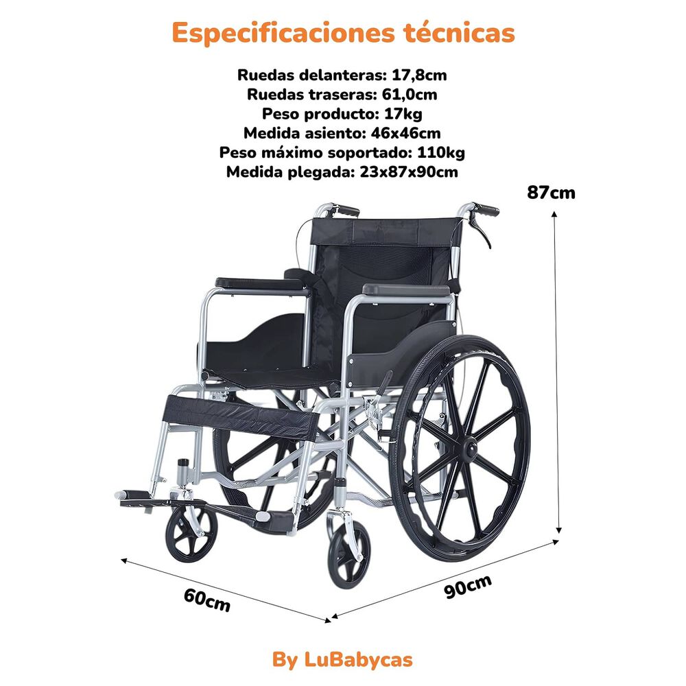 Silla De Ruedas Plegable Viene Armada Warm By Lubabycas image number 4.0