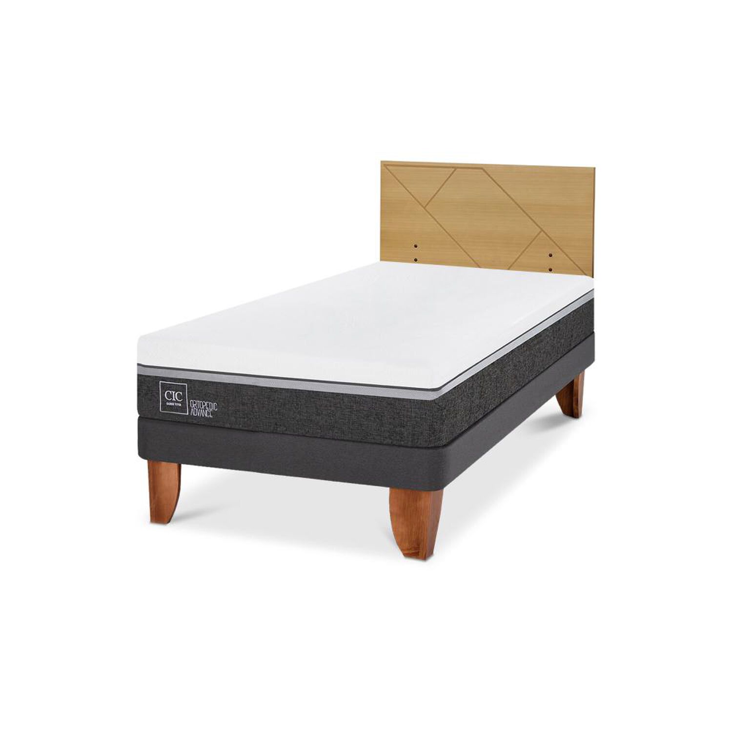 Cama Europea Cic Ortopedic Advance / 1.5 Plazas / Base Normal + Respaldo image number 2.0