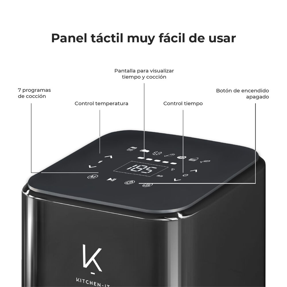 Freidora De Aire Chef Edition 4 Litros Kitchen-it image number 3.0