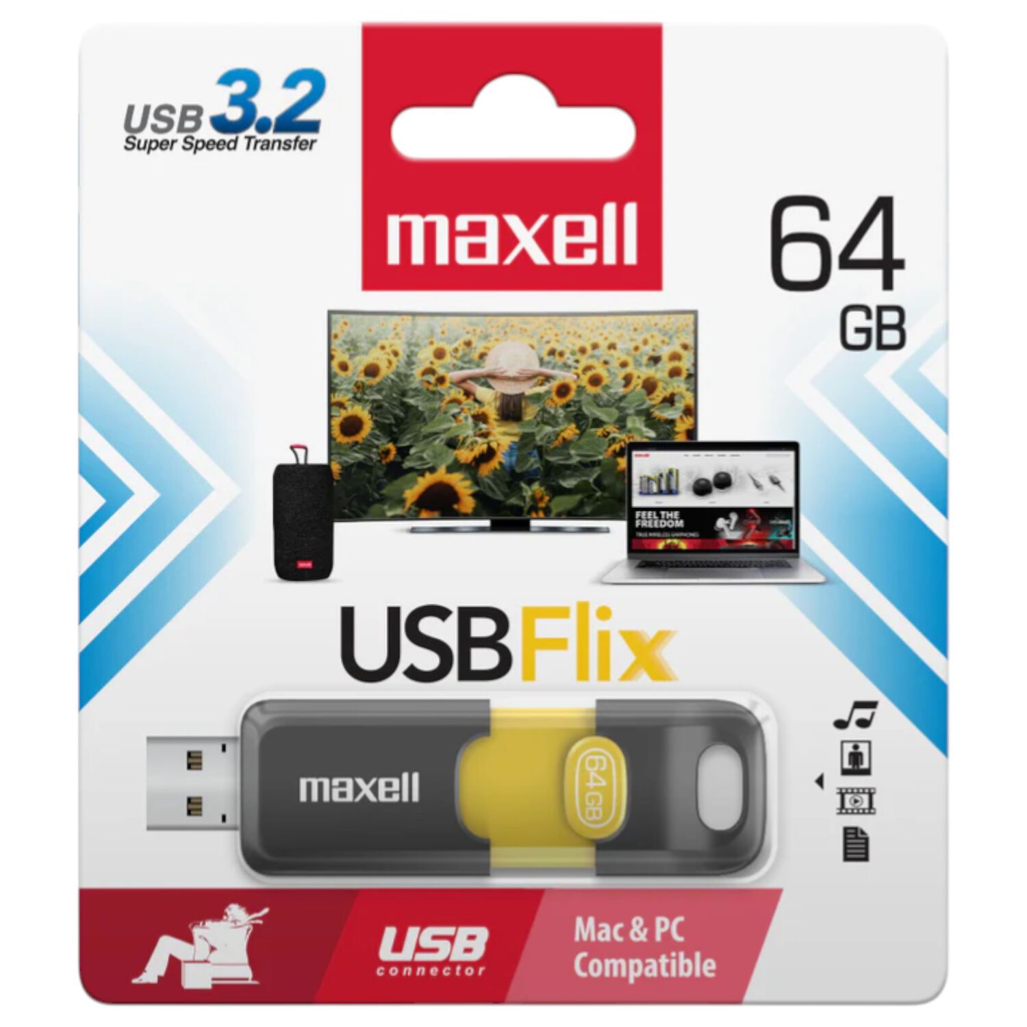 Pendrive Maxell Flix 64gb Usb 3.2 High Speed image number 3.0